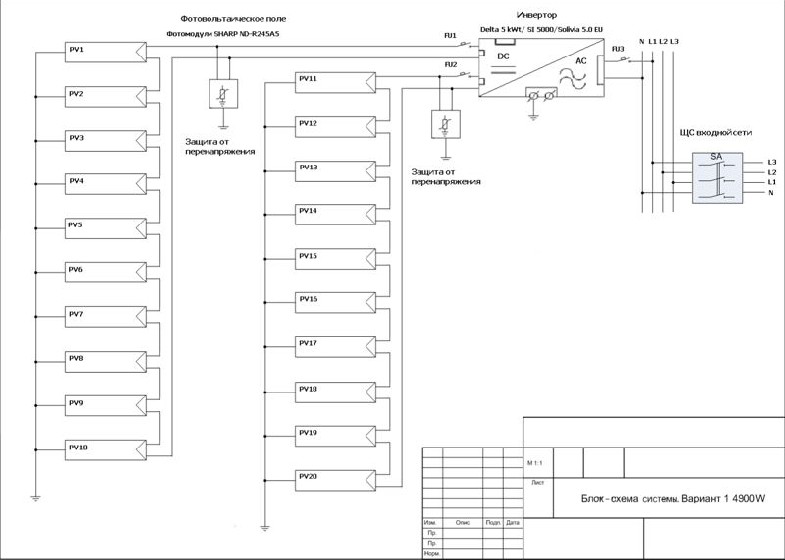 Электрическая схема солнечной электростанции - 88 фото