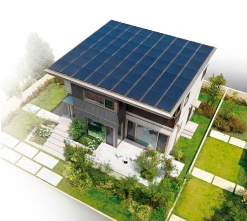 В Японии появились готовые дома с солнечными батареями.2